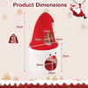 75CM Modern Cute Cat Tower with Enclosed Padded Top Perch and Condo-White & Red