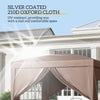 Outsunny 3 x 3 m Pop Up Gazebo, Wedding Party Canopy Tent Marquee with Carry Bag and Windows, Coffee