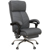 Vinsetto High Back Vibration Massage Office Chair, Heated Reclining PU Leather Computer Chair with Footrest, Grey