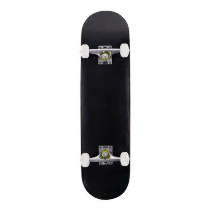 79cm Skateboard Complete Cruiser Standard for Children-Black, a black deck with white trucks and wheels