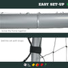 SPORTNOW 8ft x 5ft Football Goal, Set of 2 Football Net for Garden, Training Goal with Ground Stakes, Steel Frame