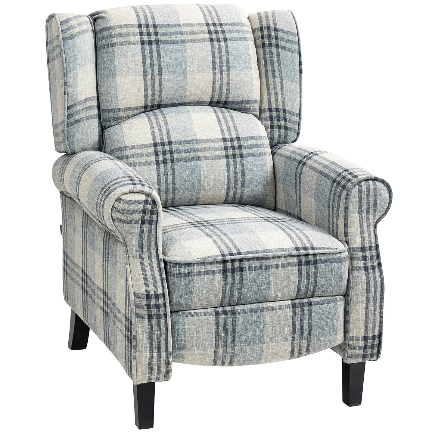 HOMCOM 160 degrees Reclining Armchair, with Footrest - Grey