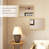 HOMCOM Wall Bathroom Mirror, 30 x 40 cm Wall-Mounted Mirror for Living Room, Bedroom, Hallway, Set of 2, Natural