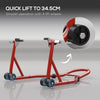 HOMCOM Front Motorcycle Paddock Stand Motorbike Stand with Anti-Slip Mat, U-Shaped and L-Shaped Adapters, 200 kg Capacity, for 18