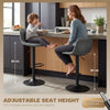 HOMCOM Bar Stools Set of 2, Modern Swivel Barstools with Footrest for Kitchen Island and Dining Room, Grey