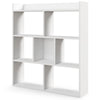 7 Cubes Open-back Bookshelf Home Storage Display Shelf-White