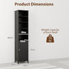 7-Tier Tall Freestanding Cabinet-Black