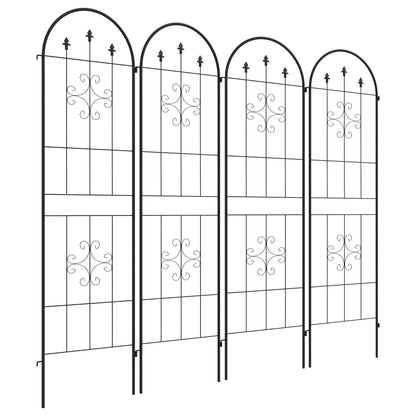 Outsunny Set of Four Spiral Anchor Garden Trellis Panels