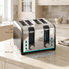 HOMCOM 4 Slice Toaster with 7 Browning Levels, Reheat, Defrost and Cancel Functions