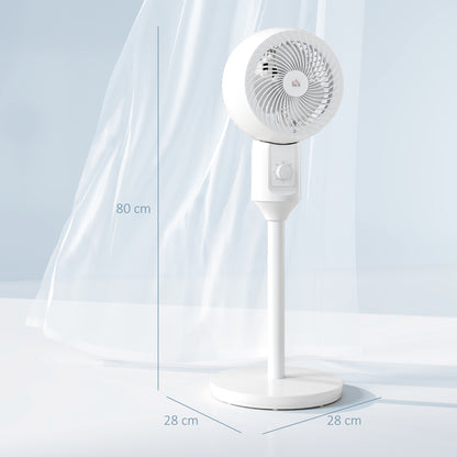HOMCOM 32" Pedestal Fan in White