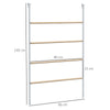 PawHut Chicken Perch for Coop, Wooden and Galvanised Steel Roosting Bar Jungle Gym, Chicken Roosting Ladder for Backyard Farm