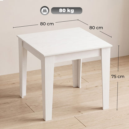 HOMCOM Dining Table for 4 in White
