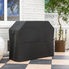 Outsunny BBQ Cover for Rectangular Gas Grill, 600D UPF30+ Oxford Fabric Barbecue Cover for Waterproof Protection Rip-Proof, with Windproof Hook and Loop Fasteners, Vents, 147 x 61 x 122 cm, Black