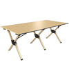 Outsunny 4ft Folding Camping Table, Waterproof Picnic Table with Roll Up Top and Metal Frame, Dark Brown