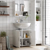 kleankin Bathroom Mirror Cabinet, Wall Mounted Storage Cupboard Organizer with Double Doors and Adjustable Shelf, White