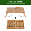 HOMCOM Portable Laptop Desk Notebook Tray PC Bed Table with Drawer Adjustable & Foldable (55L x 35W x 22-32.5H (cm))