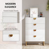 HOMCOM Elegant Chest of Four Drawers - White