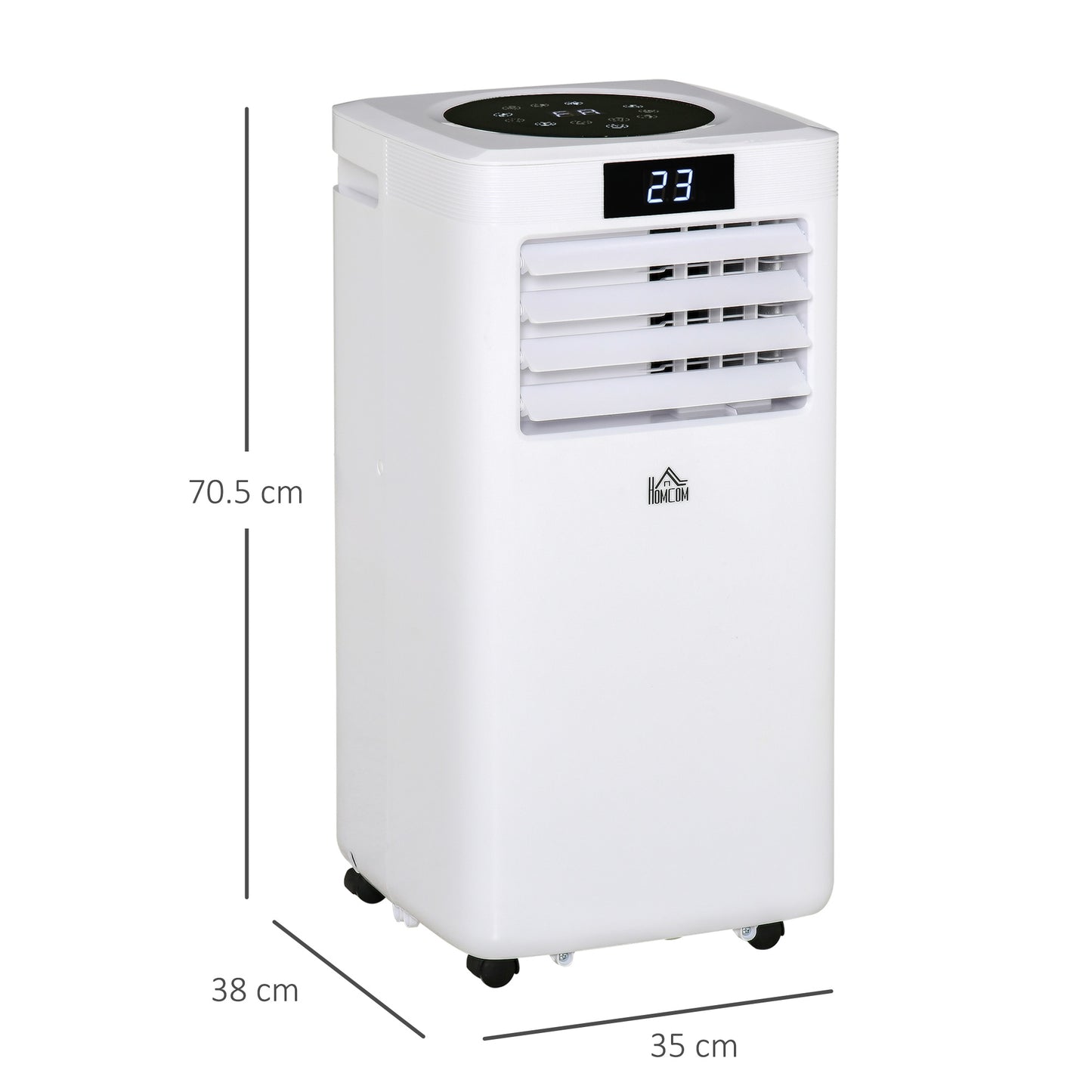 HOMCOM 7000 BTU Air Conditioning Unit, 3-in-1 Portable Air Conditioner, Dehumidifier, Cooling Fan with Remote Control, Digital Display, 2 Speeds, 24H Timer, Window Venting Kit, 15m√Ç¬≤