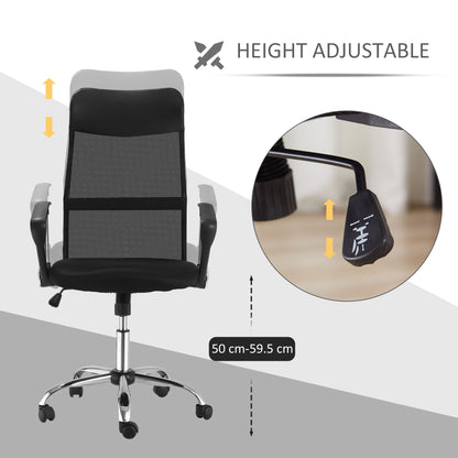 HOMCOM Ergonomic Office Chair in Black