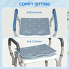 HOMCOM 57-69cm Aluminium Frame Bath Seat - Light Blue