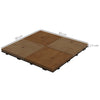 Outsunny 27 Pcs Wooden Interlocking Decking Tiles, 30 x 30 cm Anti-slip Outdoor Flooring Tiles, 0.81° per Pack, All Weather Use for Patio, Balcony, Terrace, Hot Tub, Brown