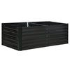 Outsunny Raised Beds for Garden, Galvanised Steel Outdoor Planters with Multi-reinforced Rods, 180 x 90 x 59 cm, Black