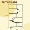 8-Tier Bookshelf Tall Etagere Bookcase with Open Storage Shelves-Brown