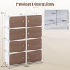 8 Tier Shoe Storage Cabinet with Removable Shelves