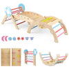 8-in-1 Wooden Triangle Set Foldable Montessori Climbing Toys-Macaron