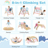 8-in-1 Wooden Triangle Set Foldable Montessori Climbing Toys-Macaron