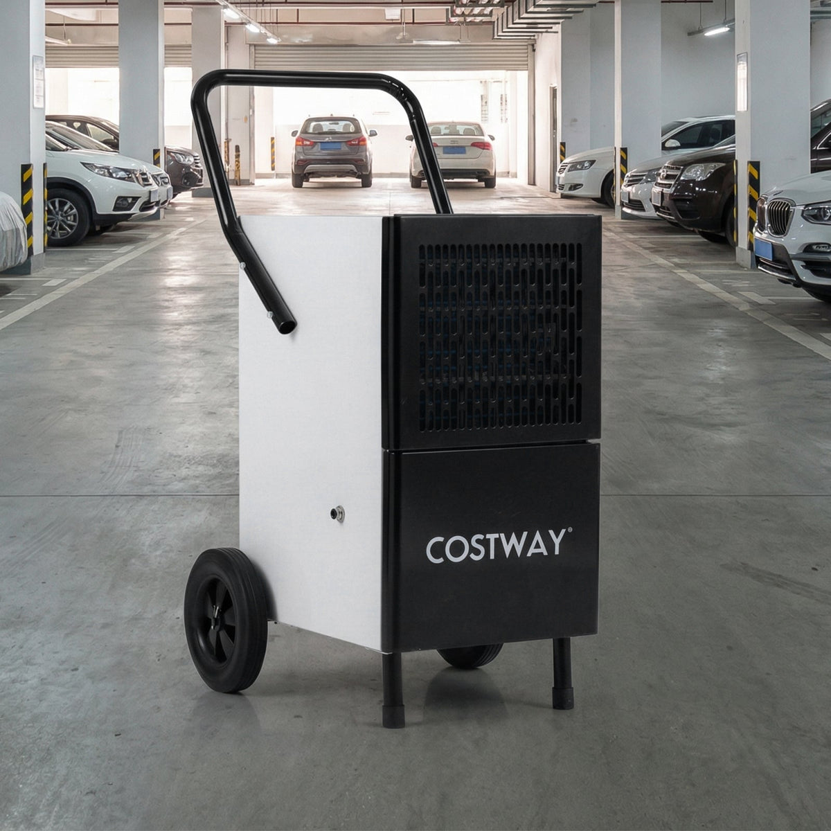 80L/Day Commercial Dehumidifier with Built-in Water Pump-Black