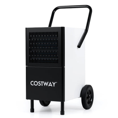 80L/Day Commercial Dehumidifier with Built-in Water Pump-Black