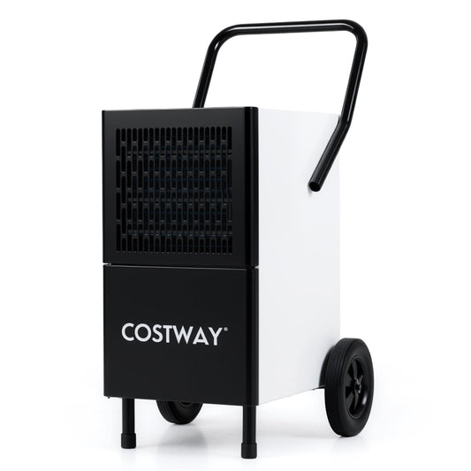 80L/Day Commercial Dehumidifier with Built-in Water Pump-Black
