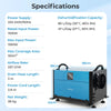80L/Day Crawl Space Dehumidifier Commercial Dehumidifier with 3 Modes-Blue