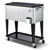 76L Bar Party Drink Ice Bucket Trolley Car Cooler for Outdoor Patio Pool