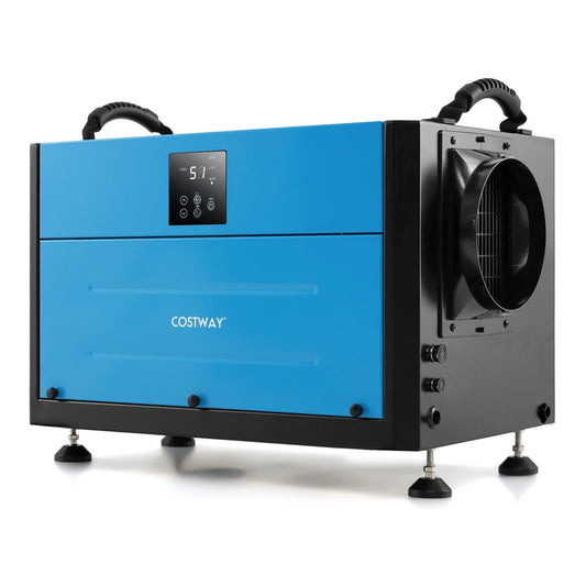 80L/Day Crawl Space Dehumidifier commercial dehumidifier in blue with black handles and feet