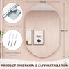 80 x 50 CM Oval LED Wall Mirror with Dimmable 3-Color Lights and Smart Touch