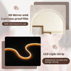 80 x 50 CM Oval LED Wall Mirror with Dimmable 3-Color Lights and Smart Touch