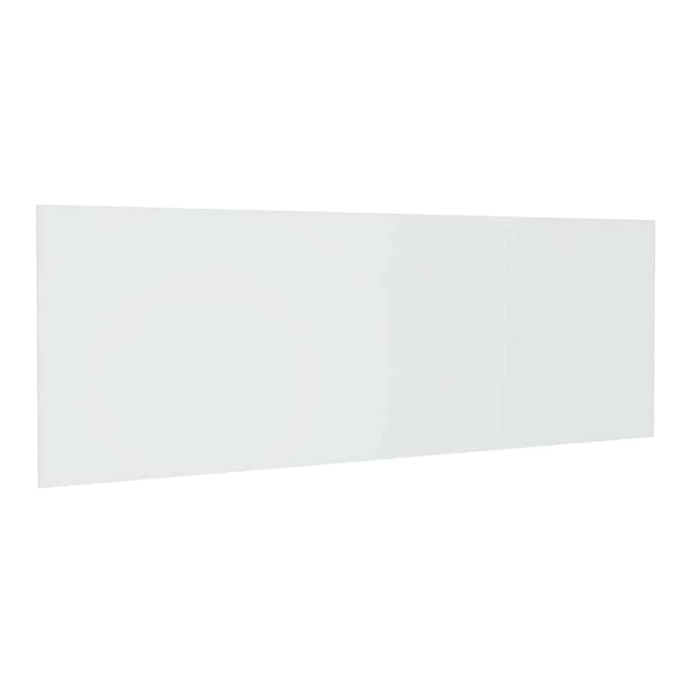 The white engineered wood wall headboard shown flat