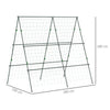 Outsunny Garden Cucumber Trellis for Climbing Plants, A-Frame Trellis Plant Support with Climbing Net, DIY Adjustable Cucumber Support Frame for Raised Bed, Vegetables, Flowers, Fruit, Green