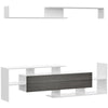 HOMCOM TV Cabinet with Wall Shelf for Wall-Mounted 65