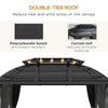 Outsunny 4 x 3m Aluminium Frame Hard Gazebo, with Accessories - Black
