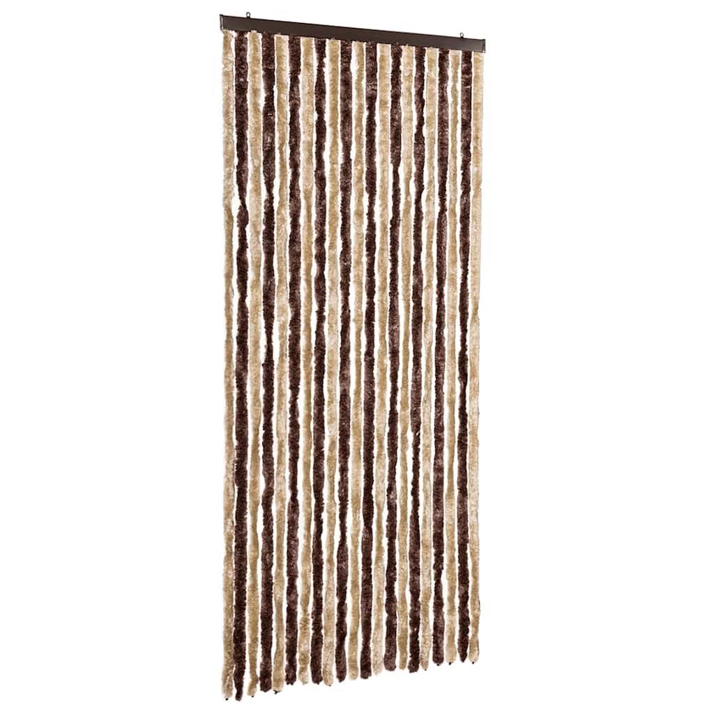 vidaXL Insect Curtain Beige and Light Brown 90x220 cm Chenille 2