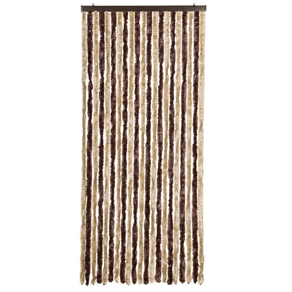 vidaXL Insect Curtain Beige and Light Brown 90x220 cm Chenille 3