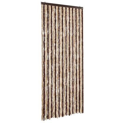 vidaXL Insect Curtain Beige and Light Brown 100x220 cm Chenille 2