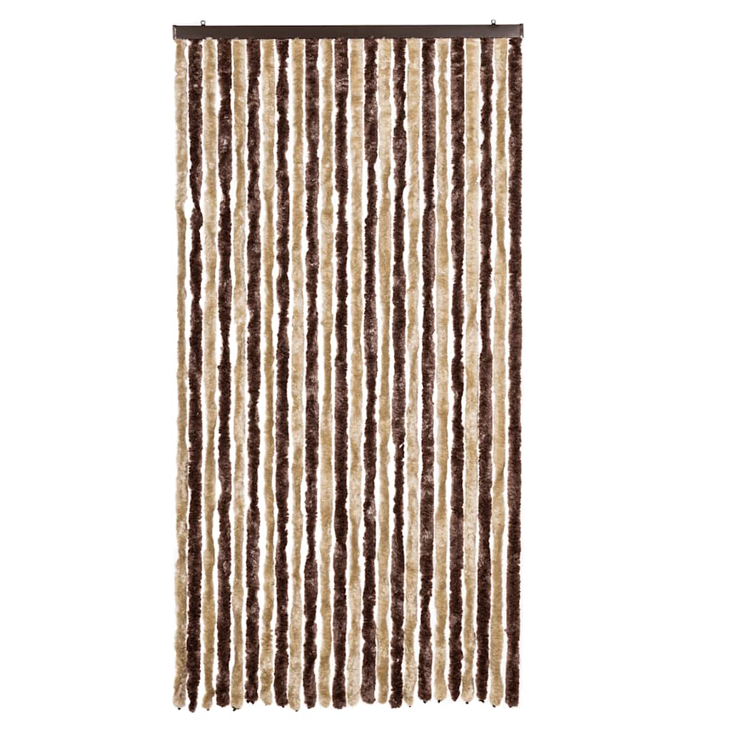 vidaXL Insect Curtain Beige and Light Brown 100x220 cm Chenille 3