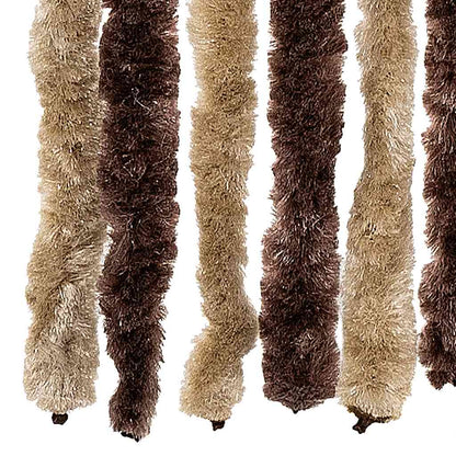 vidaXL Insect Curtain Beige and Light Brown 100x220 cm Chenille 5
