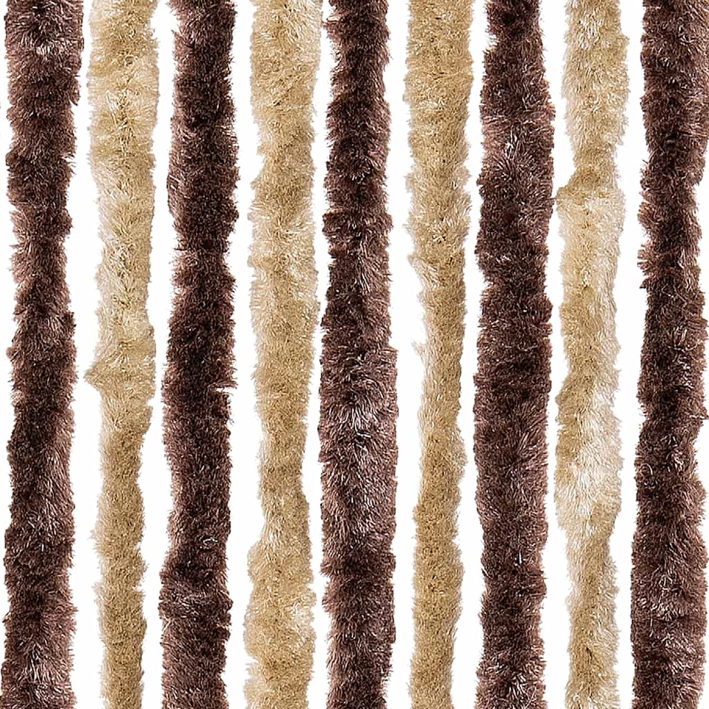 vidaXL Insect Curtain Beige and Light Brown 100x220 cm Chenille 6