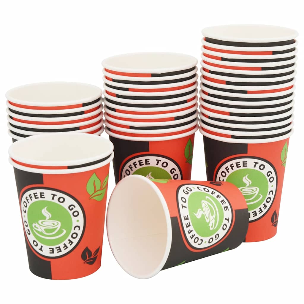 30085 vidaXL 1000 pcs Disposable Coffee Cups Paper 240 ml (8 oz) 4