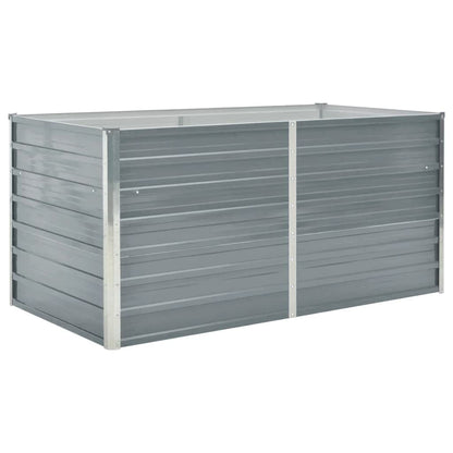 vidaXL Raised Garden Bed | Grey | Galvanised Steel | 160x80x77 cm | Durable 2